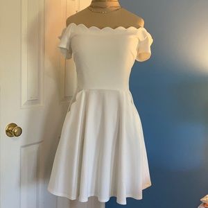 Off-The-Shoulder White Dress